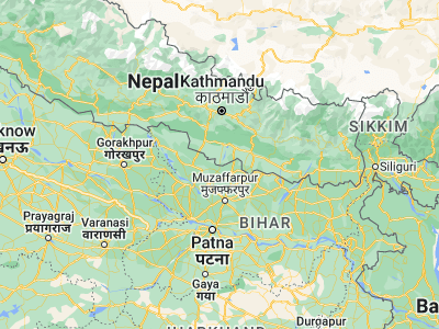Map showing location of Gaur (26.76667, 85.26667)