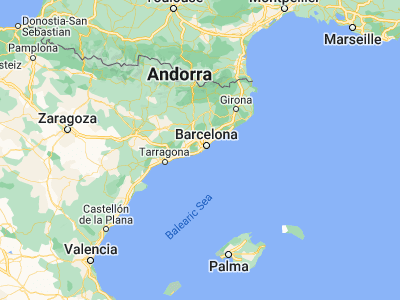Map showing location of Gavà (41.30605, 2.00123)