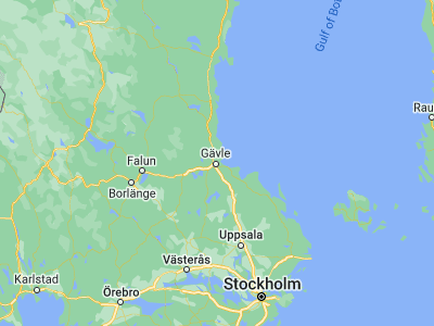Map showing location of Gävle (60.67452, 17.14174)