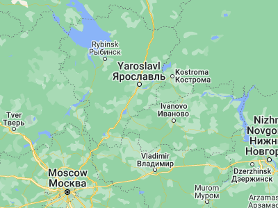 Map showing location of Gavrilov-Yam (57.30185, 39.85331)