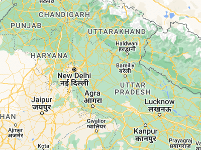 Map showing location of Gawān (28.41975, 78.35094)