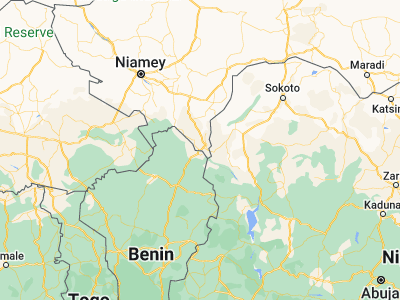 Map showing location of Gaya (11.88435, 3.44919)