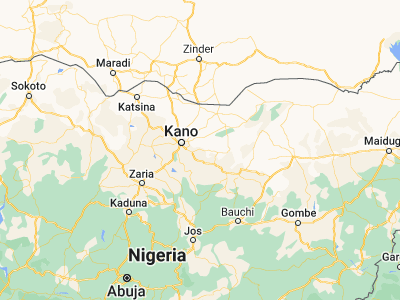 Map showing location of Gaya (11.86136, 8.99714)