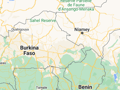 Map showing location of Gayéri (12.64972, 0.49306)
