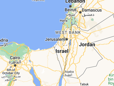 Map showing location of Gaza (31.5, 34.46667)