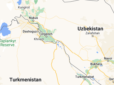 Map showing location of Gazojak (41.18746, 61.4036)