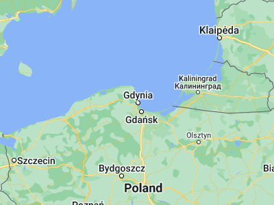 Map showing location of Gdynia (54.51889, 18.53188)