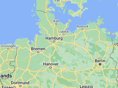 Map showing location of Geesthacht (53.43575, 10.3779)