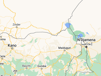 Map showing location of Geidam (12.897, 11.9304)