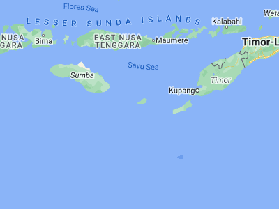 Map showing location of Gelanalalu (-10.603, 121.7837)