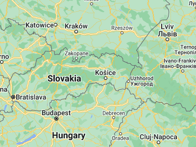 Map showing location of Gelnica (48.85584, 20.93712)