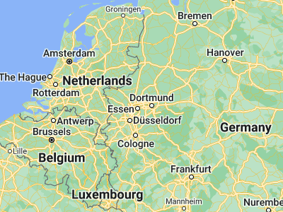 Map showing location of Gelsenkirchen (51.5075, 7.12283)