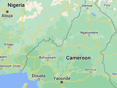 Map showing location of Gembu (6.7, 11.26667)