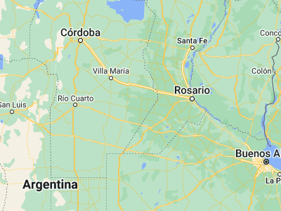 Map showing location of General Baldissera (-33.12246, -62.3063)