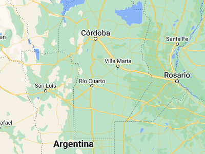 Map showing location of General Cabrera (-32.81313, -63.87243)