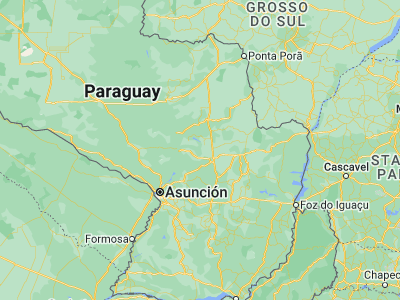 Map showing location of General Elizardo Aquino (-24.43333, -56.7)