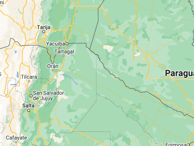 Map showing location of General Enrique Mosconi (-23.21667, -62.3)