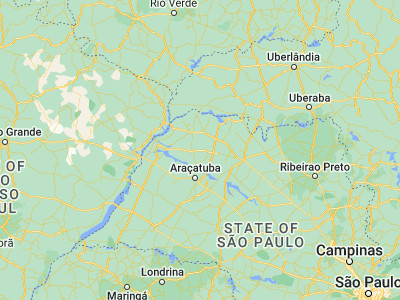 Map showing location of General Salgado (-20.64833, -50.36056)