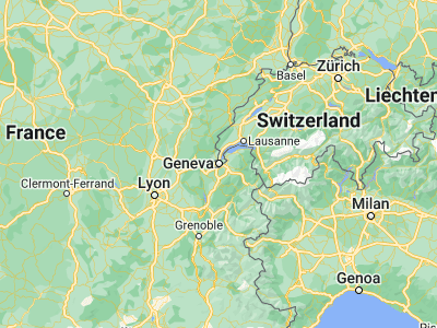 Map showing location of Geneva (46.20222, 6.14569)