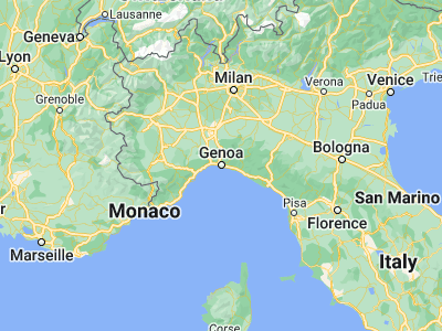 Map showing location of Genova (44.40632, 8.93386)