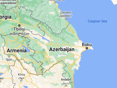 Map showing location of Geoktschai (40.65306, 47.74056)