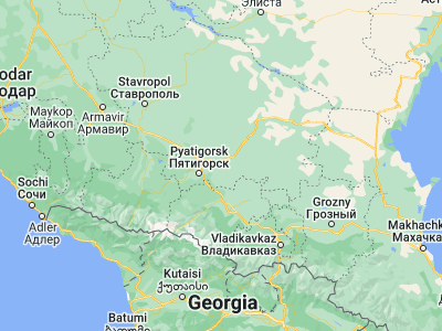 Map showing location of Georgiyevsk (44.15194, 43.46972)