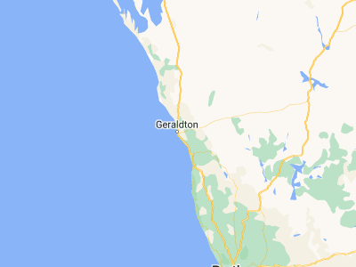 Map showing location of Geraldton (-28.77897, 114.61459)