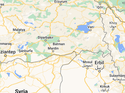 Map showing location of Gerdzhyush (37.5651, 41.39161)
