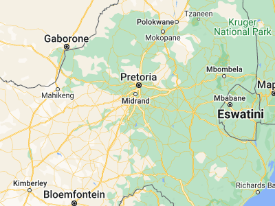 Map showing location of Germiston (-26.23481, 28.17665)