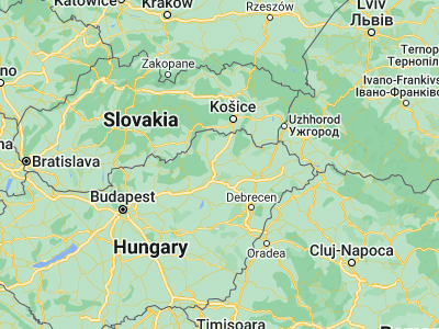 Map showing location of Gesztely (48.1, 20.96667)