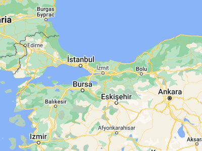 Map showing location of Geulzuk (40.70324, 29.87216)