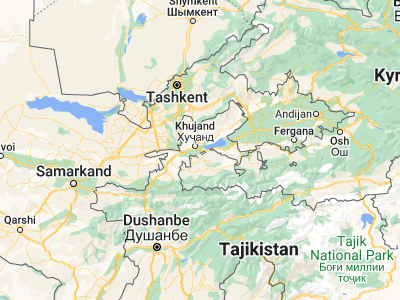Map showing location of Ghafurov (40.21571, 69.72867)