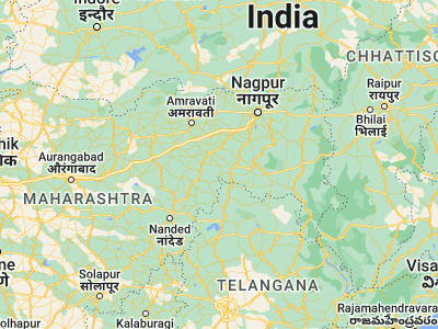 Map showing location of Ghātanji (20.13333, 78.31667)
