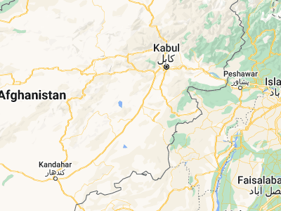 Map showing location of Ghazni (33.55356, 68.42689)