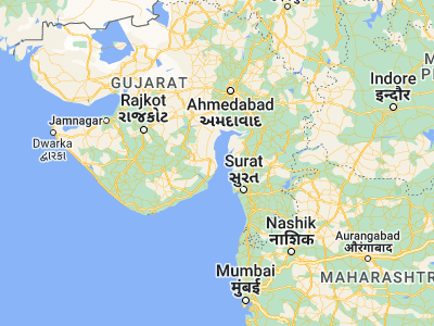 Map showing location of Ghogha (21.68333, 72.28333)