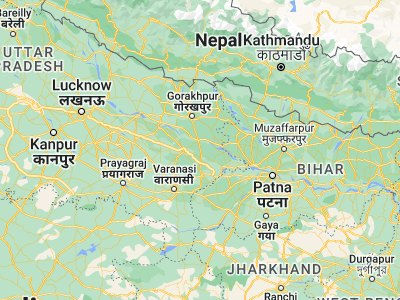 Map showing location of Ghosi (26.10318, 83.54379)
