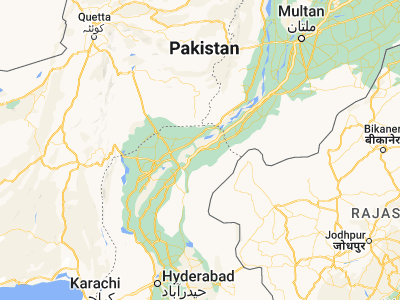 Map showing location of Ghotki (28.00604, 69.31608)