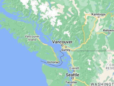Map showing location of Gibsons (49.39965, -123.50268)