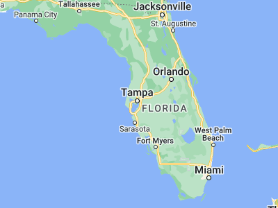 Map showing location of Gibsonton (27.85364, -82.38259)