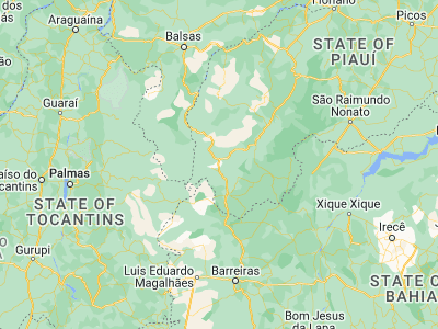 Map showing location of Gilbués (-9.83167, -45.34389)