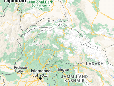 Map showing location of Gilgit (35.91868, 74.31245)