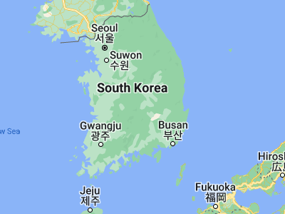 Map showing location of Gimcheon (36.12176, 128.11981)