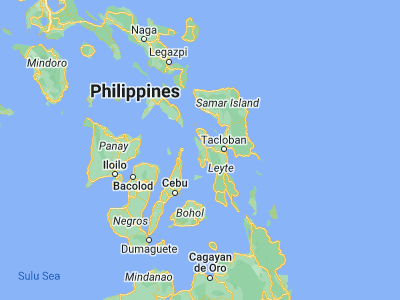 Map showing location of Ginabuyan (11.2383, 124.4047)