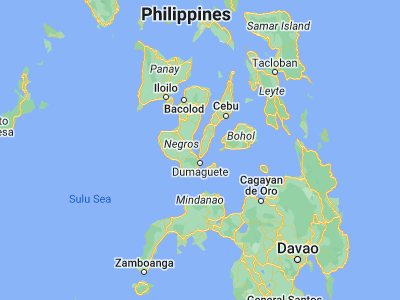 Map showing location of Ginatilan (9.5694, 123.3128)