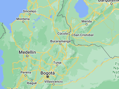 Map showing location of Girón (7.0682, -73.16981)