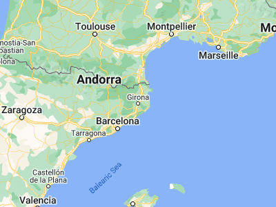 Map showing location of Girona (41.98311, 2.82493)