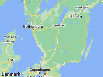 Map showing location of Gislaved (57.3044, 13.54078)