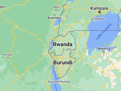 Map showing location of Gitarama (-2.07444, 29.75667)