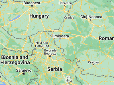 Map showing location of Giulvăz (45.54889, 20.98444)