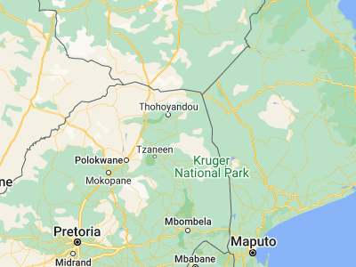 Map showing location of Giyani (-23.30246, 30.71868)
